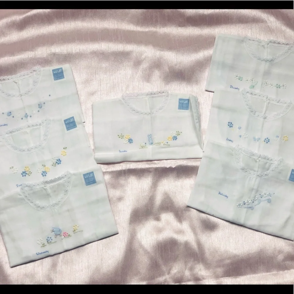 New Wilbeth Embroidered Days of the Week Bibs
